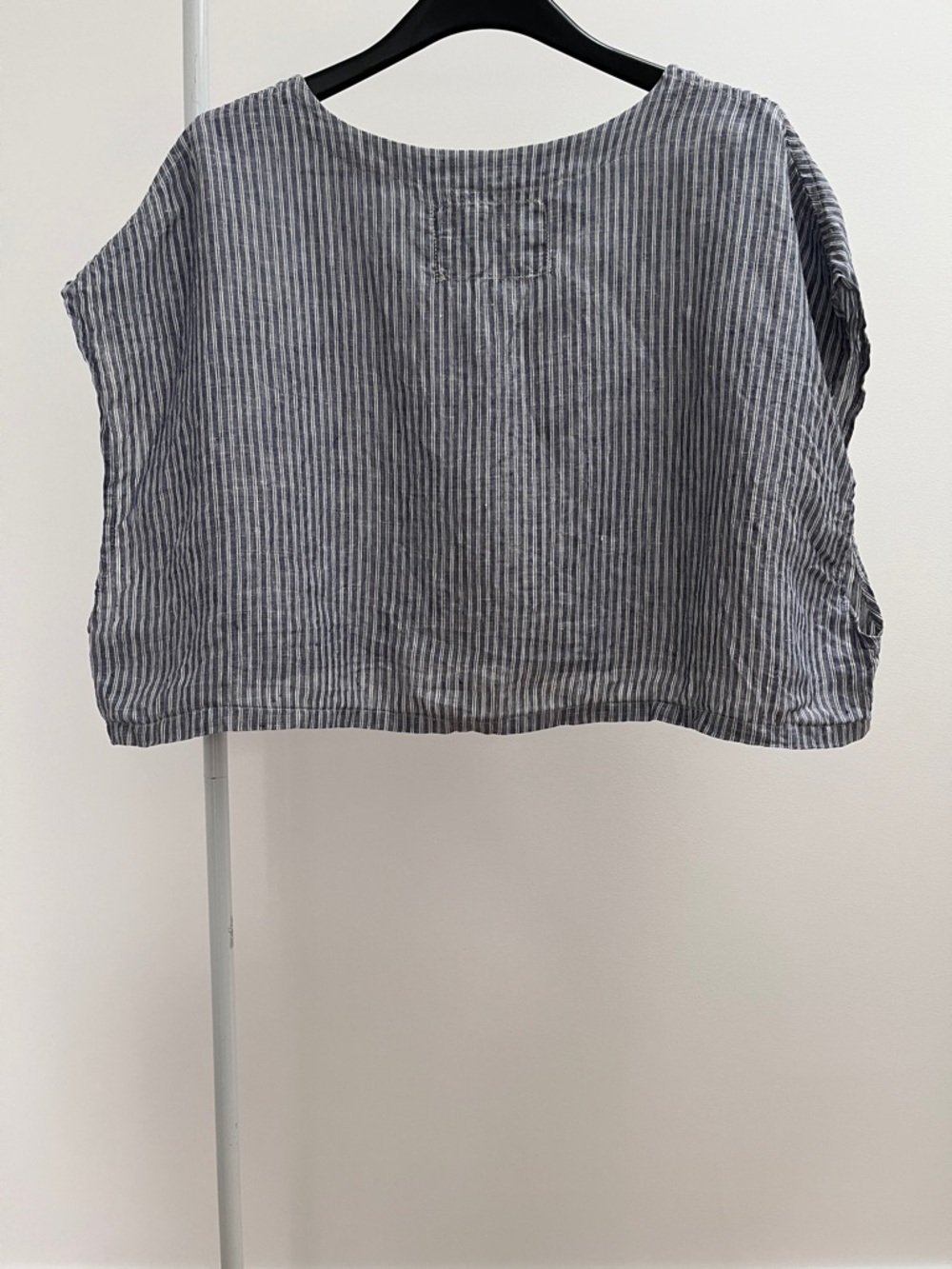L’atelier du Presbytère pure linen Louise top OS blue white stripe lagenlook - Picture 5 of 7